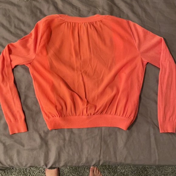 Jacob brand cardigan and tank set. Tangerine and white size S. - Picture 4 of 11
